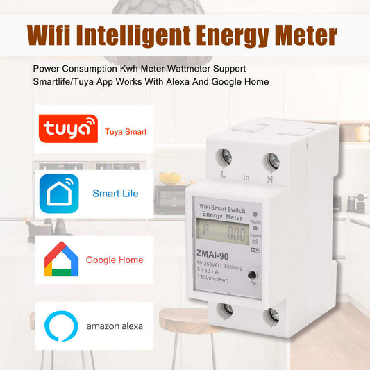 Wireless Power Meter WiFi Power Consumption Switch Single Phase Digital Meter Electric Energy Monitor