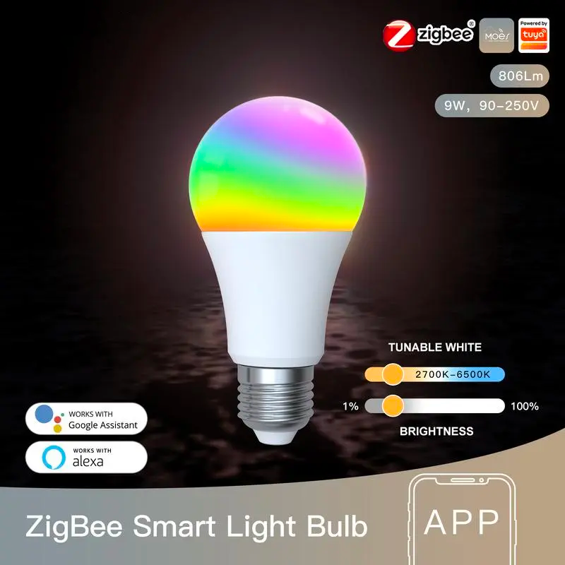 Smart LED Bulb RGB CCT Adjustable Dimmable
