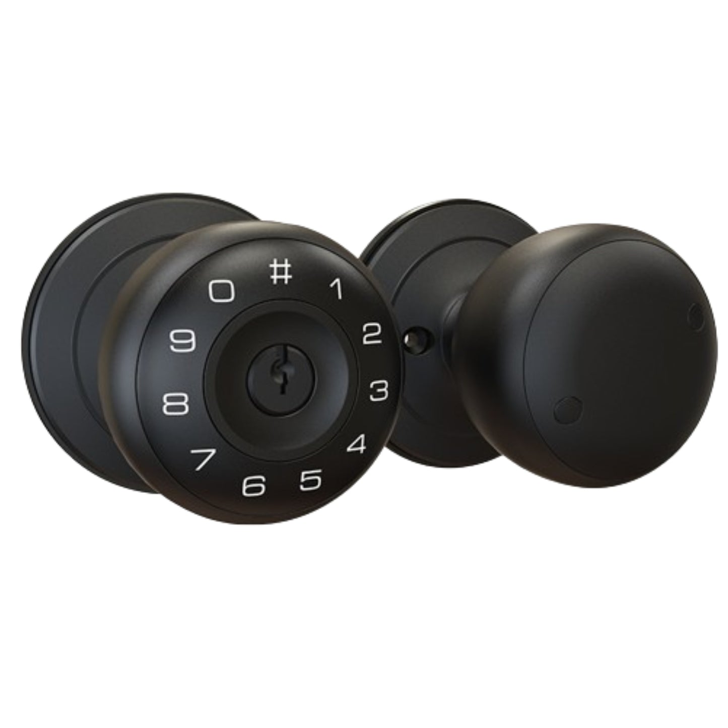 Smart Lock – Fingerprint, Password, Key, One-Button, Aluminum Alloy, Black/Sand Nickel