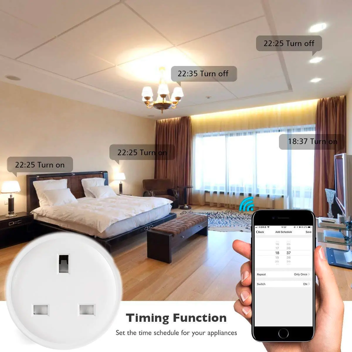 Wi-Fi Smart Plug 16A UK Zigbee Extension Socket Homekit Energy Metering App Remote Control Enchufe