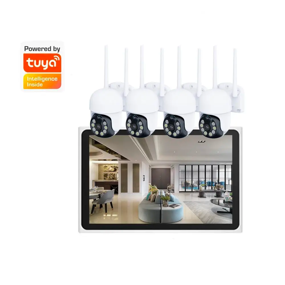 Smart NVR display Camera IP WiFi PTZ CCTV Security System 10.1inch LCD Monitor 3MP