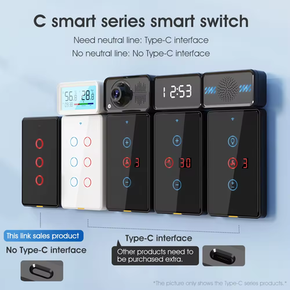 WiF iMagic Series EU Standard Touch Switch-Phase/Live Wire
